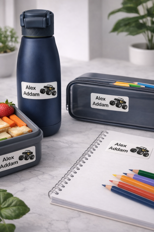 Monster Truck Name Labels