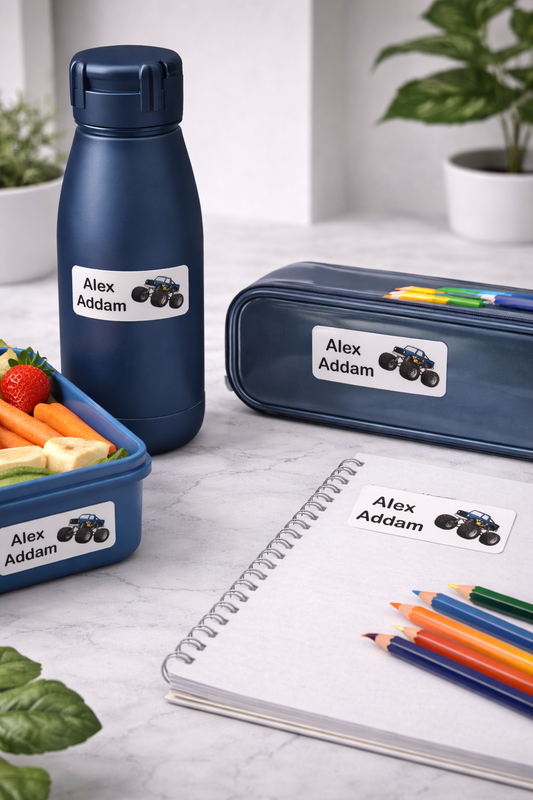 Monster Truck Name Labels